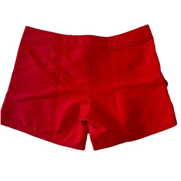 Women’s Sz 6 Board Swim Shorts "Lifeguard", 6” Length Red - Picture 5 of 5